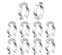 Lot de 10 Lampe-Clip Support de Douille, Pinces à Ressort en Acier Inoxydable, Patte de Fixation pour Tube 35-40 mm, Idéal pour Tubes de Lampes et Lampes Fluorescentes