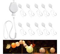 Lot de 10 lanternes en papier LED étanches