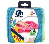 Lot de 10 Lavettes Microfibres ELEPHANT - Le kit indispensable pour votre routine d'entretien quotidien - Le Lot De 3