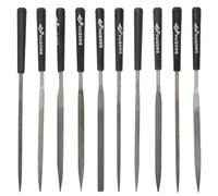 Lot de 10 limes à aiguilles diamantées - Outils de réparation de fichiers de modélisation - Mini outil de limes en métal, pour le travail du bois et du travail des métaux (noir)