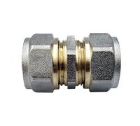 Lot de 10 Manchon à compression pour tube PER Ø16 | Compatible eau chaude et froide, chauffage au sol ou central. Résistant à la corrosion, montage rapide avec une clé plate.