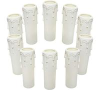 Lot de 10 manchons anti-goutte en plastique pour lustre, applique murale, suspension, décoration de Noël - 10 x 0,3 cm - Blanc