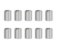 Lot de 10 manchons filetés M8 vers M6 en acier inoxydable 304 adaptateurs de filetage haute résistance pour réparation mécanique écrous Helicoil métalliques pour automobile et machines indust