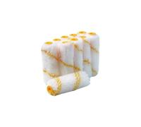 Lot de 10 manchons - patte de lapin rayé jaune - 110 mm