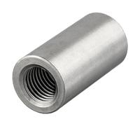 Lot de 10 manchons ronds avec filetage intérieur, Acier inoxydable A2/V2A, Manchons filetés, Manchons de raccordement, Écrous d'écartement, Écrous longs (M10 x 20 mm, 10 pièces)