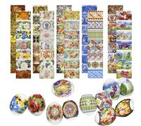 Lot de 10 manchons thermorétractables - Kit de décoration pour œufs de Pâques - Fournitures pysanky ukrainiennes - Enveloppes décoratives pour œufs de Pâques - Emballage de décoration de Pâques