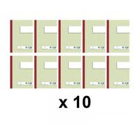 Lot De 10 Manifolds 50 Tripli Quadrillé 5x5 - 10,5 X 14,8 Cm - Exacompta 3241e