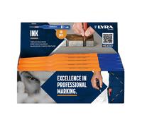 Lot de 10 Marqueurs permanents pour trous profonds Bleu LYRA INK