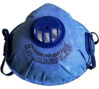 Lot de 10 masques de protection respiratoire FFP3 bleus - demi-masque anti-poussière - masque respiratoire avec valve