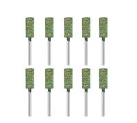 Lot de 10 meules de polissage en caoutchouc de 3 à 25 mm, tige de 2,35/3,0 mm, tête de polissage(10pcs 6mm(cylinder),3mm shank)