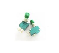 Lot de 10 micro-interrupteurs à bouton-poussoir réinitialisation, chapeau rouge, vert, ouverture 12 mm, pieds, largeur 4,8/6,3(GreenDS438-448 6.3mm)