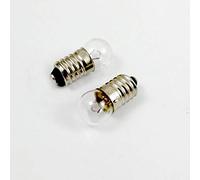 Lot de 10 mini ampoules E10 à culot à vis pour lampe torche, 2.5V 0.3A