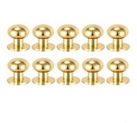 Lot de 10 mini boutons de tiroir dorés pour commode, casier de cuisine, poignées de meubles en alliage de zinc avec vis d'installation