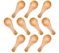 Lot De 10 Mini Cuillères En Bois Doseuses 7,6 cm, Modèle 3 Pouces, Pour Pots À Épices, Sel Sucre Café Thé Miel