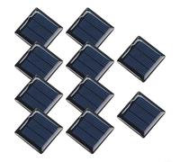 Lot de 10 mini panneaux solaires 1,5 V 60 mA 0,09 W Module en silicium polycristallin 30 mm x 30 mm avec revêtement en résine époxy pour projets électriques et petits systèmes solaires Fournitures