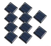 Lot de 10 mini panneaux solaires 1,5 V 60 mA 0,09 W Module en silicium polycristallin 30 mm x 30 mm avec revêtement en résine époxy pour projets électriques et petits systèmes solaires Fournitures