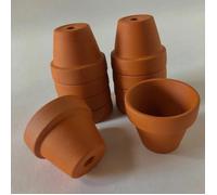Lot de 10 mini-pots en terre cuite H. 4 cm