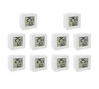 Lot de 10 mini thermomètres d'intérieur avec écran LCD et hygromètre numérique - Idéal pour la maison - Cadeaux de qualité