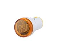 Lot de 10 mini voltmètres numériques ronds de 22 mm, AC 20-500 V, testeur de tension, moniteur de puissance, indicateur LED 5 couleurs(10pcs yellow)