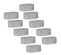 Lot de 10 moules à gâteaux ovales en aluminium en forme d'œuf pour la cuisson de desserts à moitié cuits Argenté
