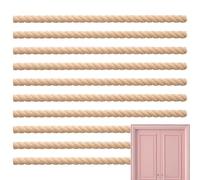 Lot de 10 moulures décoratives en bois brut découpables pour armoire, armoire, commode, miroir, projets de bricolage