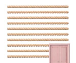Lot de 10 moulures décoratives en bois brut découpables pour armoire, armoire, commode, miroir, projets de bricolage