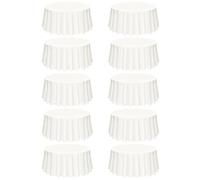 Lot de 10 nappes rondes ivoire - 228 cm de diamètre - En polyester - Pour table ronde, anti-taches et anti-plis - Pour fête de mariage - ESS