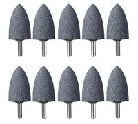 Lot de 10 outils de polissage pour meule à tige conique de 20 mm - Pierre abrasive montée sur mandrin