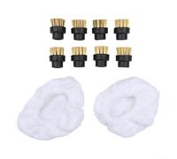 Lot de 10 outils de rechange pour balai à vapeur et brosse ronde pour nettoyeur Dupray, accessoires polyvalents pour fenêtres et canalisations, construction, facile à entretenir, 10 pièces au total