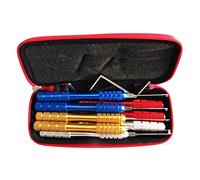Lot de 10 outils de serrurier Kaba colorés | Poignée ronde colorée confortable, robuste et durable, adaptée pour ouvrir les outils de verrouillage de porte à double tête