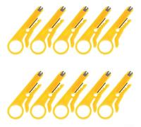 Lot de 10 outils électriques essentiels pour dénuder et poinçonner des câbles Cat5e Cat6 Jaune Design compact