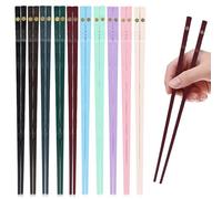 Lot de 10 Paires de Baguettes Chinoises, Design Asiatique, Beau Motif, Antidérapantes pour Sushi, Réutilisables, pour Cuisine, Maison, Hôtel, Restaurant, avec Boîte Cadeau
