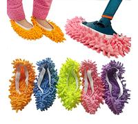 Lot de 10 paires de chaussettes anti-poussière pour balai à franges multifonction lavable en microfibre pour la maison, la cuisine, le bureau