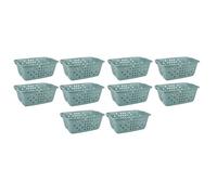 Lot de 10 paniers à linge 45L - Vert Eucalyptus - Corbeille Plastique - Fabriquée en France