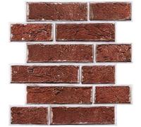 Lot de 10 panneaux muraux 3D, 30 x 30 cm, autocollants, revêtement mural en PVC haut de gamme aspect pierre, imperméable, pour le salon, la chambre à coucher, la décoration d'intérieur