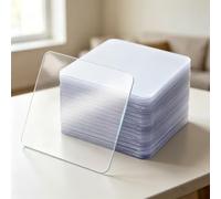 Lot de 10 pastilles adhésives double face de 5 x 5 cm, autocollants de | Adhésif acrylique transparent, forte tenue des articles lourds, fixation murale sans perçage, retrait propre