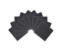 Lot de 10 patins carrés antidérapants pour pieds de table - Protection autocollante pour éviter les rayures au sol - Antidérapant et absorbant les chocs - Réduit le bruit de friction (8 cm)