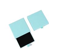 Lot de 10 petites boîtes cadeaux fines en papier kraft pour tiroir, bijoux, carte de vœux, collier, bracelet, paquet cadeau (bleu, 10 x 10 x 2 cm)