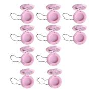 Lot de 10 petites boîtes de rangement en forme de rose avec miroir pour rouge à lèvres