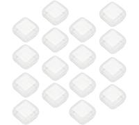 Lot de 10 petites boîtes de rangement vides carrées en plastique transparent pour bijoux, bouchons d'oreille, perles