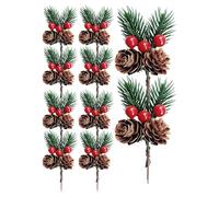 Lot de 10 pics de branches de fleurs artificielles pour couronnes, guirlandes, cheminées, centres de table, vases, décoration d'intérieur, décorations d'intérieur et fleurs saisonnières