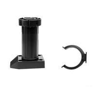 Lot de 10 pieds d'armoire réglables en plastique PP pour armoires de cuisine, lits, canapés et lavabos de salle de bain, hauteur 8 à 18 cm, noir (12 cm)