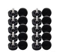 Lot de 10 pieds de meubles réglables - M8 x 30 x 20 mm - Vis de meubles avec écrou à enfoncer - Pied de réglage pour pieds de table, pieds de meubles