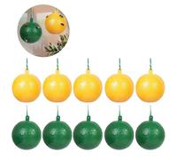 Lot de 10 pièges à mouches, attrape-mouches, pièges à insectes, pièges à mouches des fruits et boules collantes rondes à 360°.