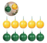 Lot de 10 pièges à mouches, attrape-mouches, pièges à insectes, pièges à mouches des fruits et boules collantes rondes à 360°.