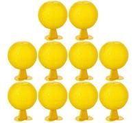 Lot de 10 pièges collants pour mouches des fruits - Éliminateurs de moucherons, attrape-insectes et pièges (Jaune)