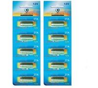 Lot de 10 Piles Alcaline 12V type 27A, compatibles A27/A27BP/A27S/AG27/B-1/CA22/EL-812/EL812/G27A - Visiodirect - G