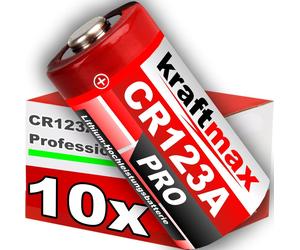 Lot de 10 piles au lithium haute performance CR123 / CR123A pour applications professionnelles - Dernière génération
