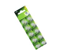 Lot de 10 piles bouton AG13 1,5 V LR44 A76 357 357A LR1154 SR1154 SR44 pour montre