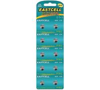 Lot de 10 piles bouton AG5 / G5 / LR48 / LR754 1,5 V - Mini piles alcalines - Longue durée de vie - Carte blister